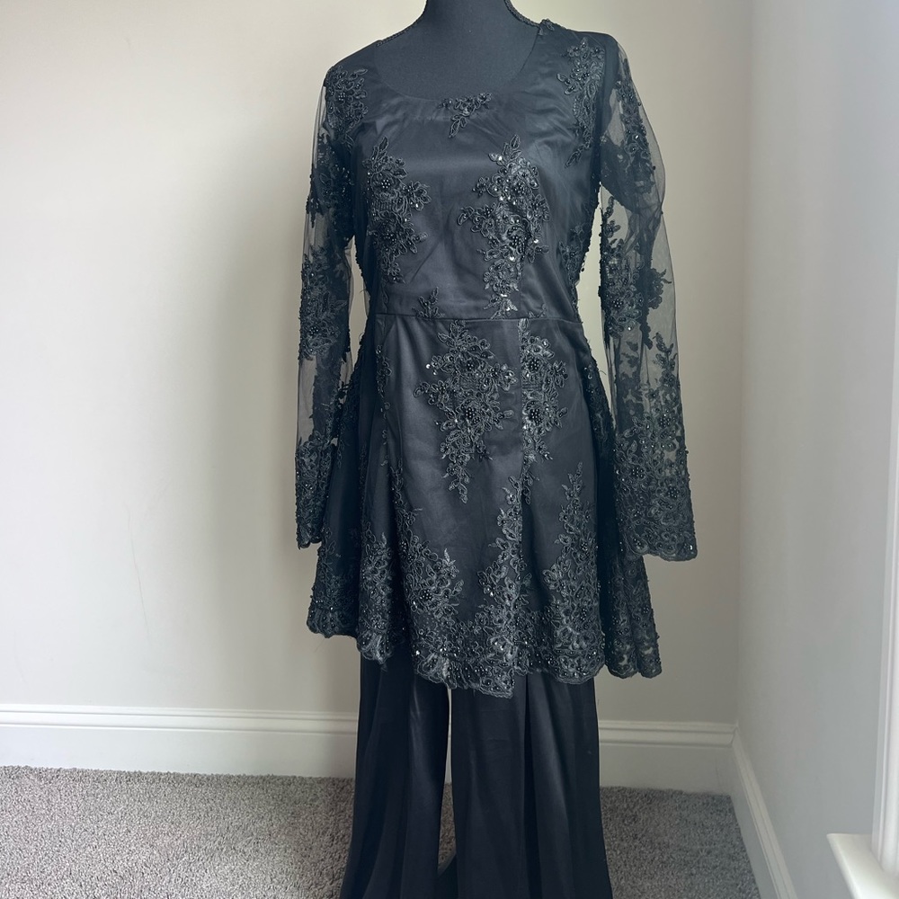 Black Pakistani/Indian Sharara Gharara set